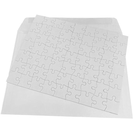 Inovart 2750 8 .5 X 11 In. Puzzle-It Blank Puzzles With Envelopes & 12 Puzzles Per Pack; White - 63 Piece